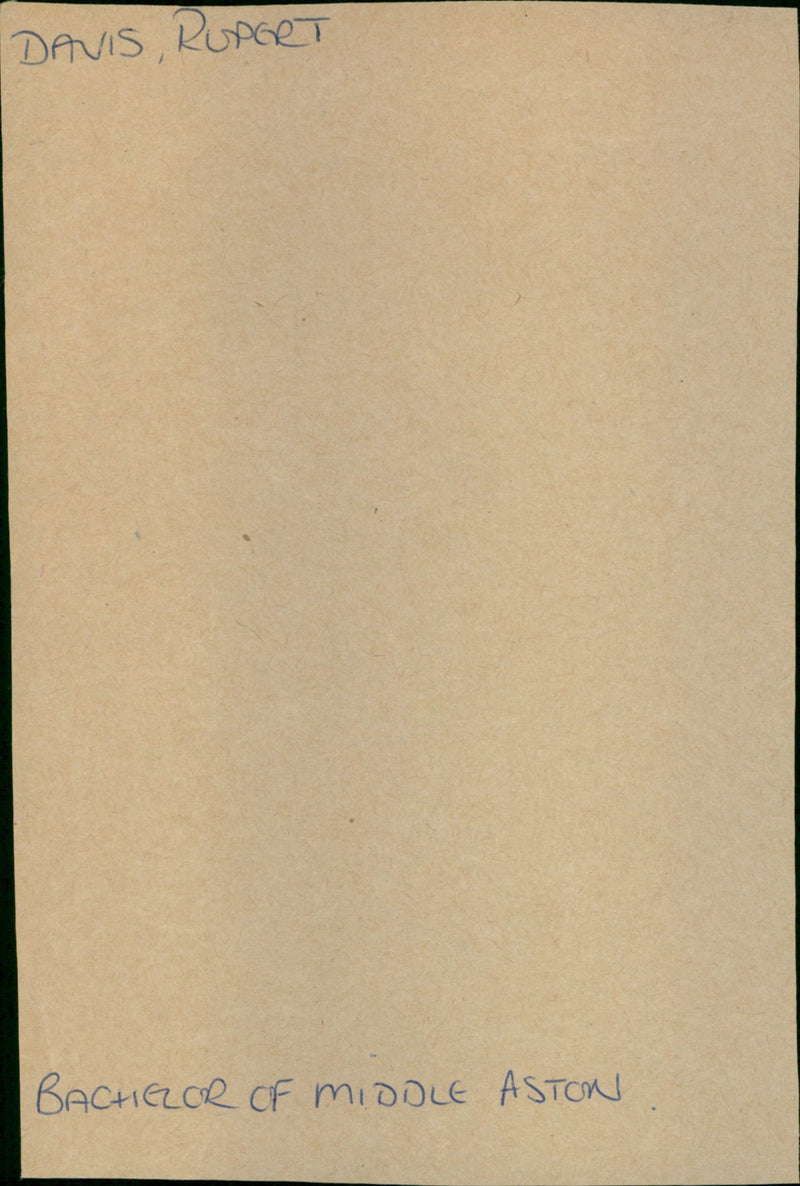 Rupert Davis - Vintage Photograph