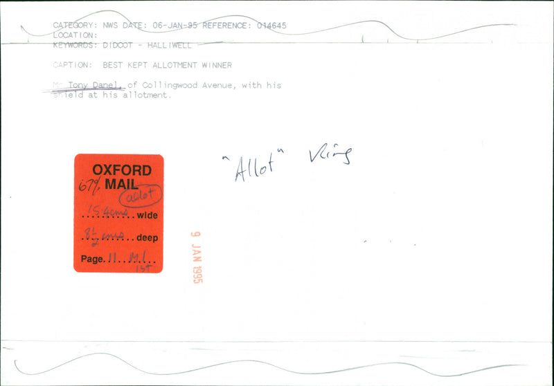 Tony Danel - Vintage Photograph