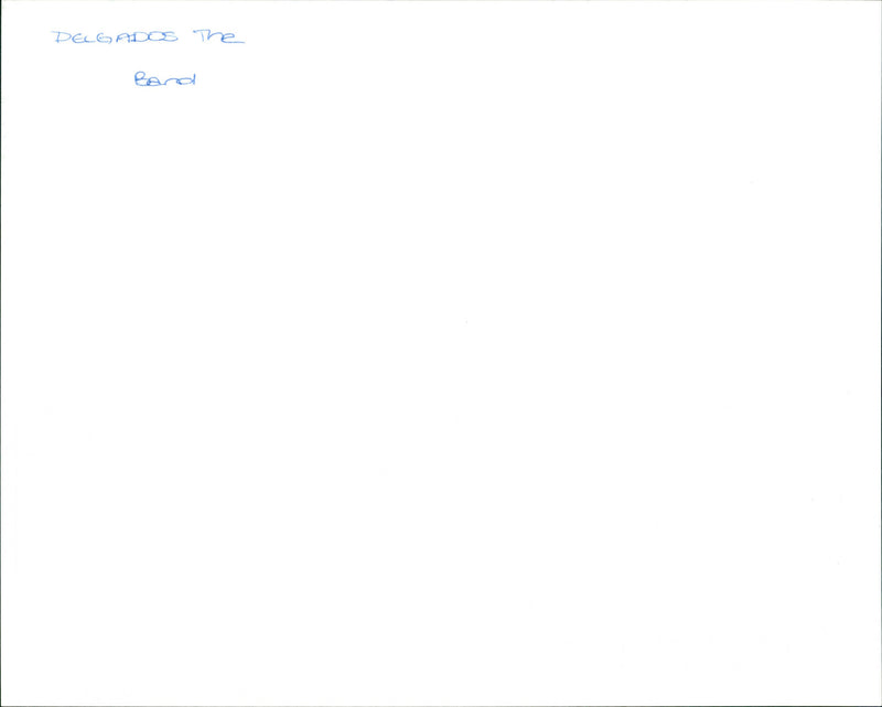 The Delgados - Vintage Photograph