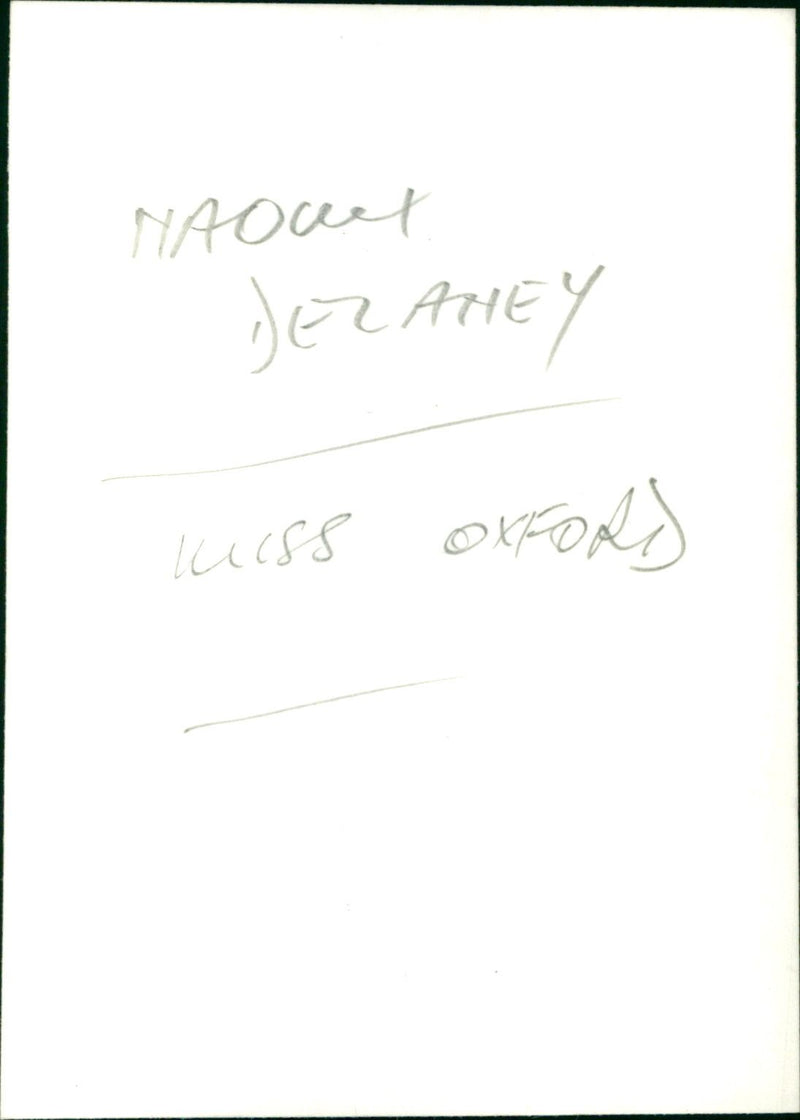 Naomi Delaney - Vintage Photograph