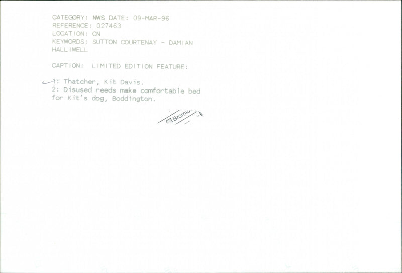 Kit Davis - Vintage Photograph