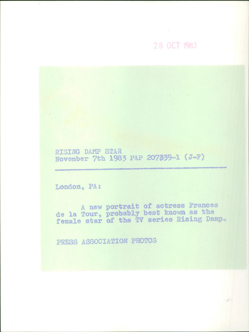 Frances De La Tour - Vintage Photograph