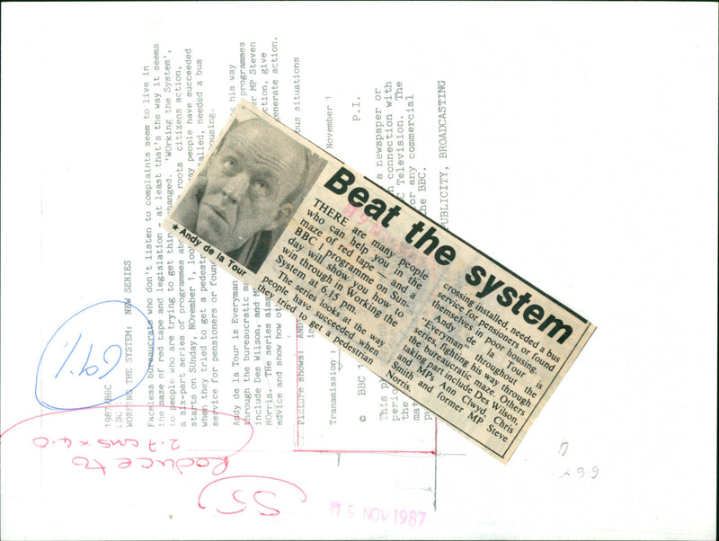 Andy De La Tour - Vintage Photograph