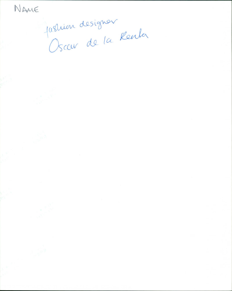 Oscar de la Renta - Vintage Photograph