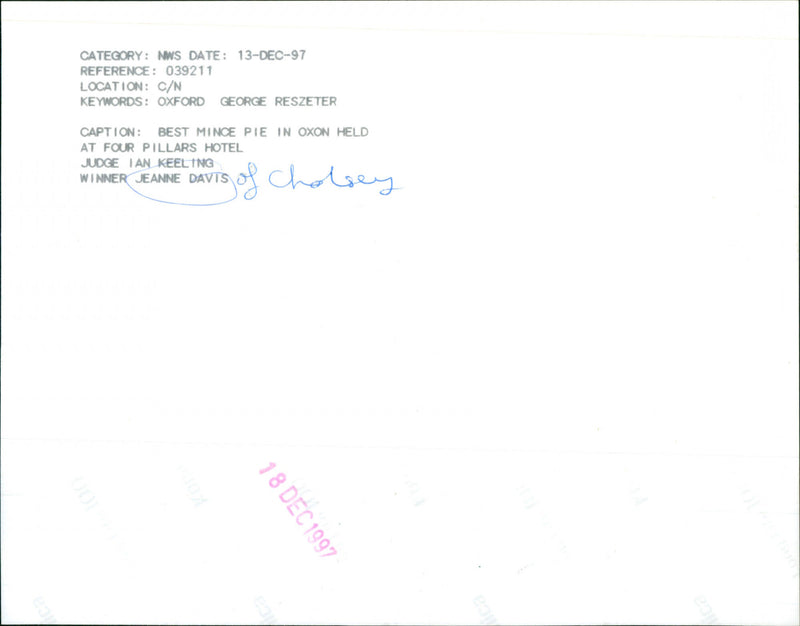 Jeanne Davis - Vintage Photograph