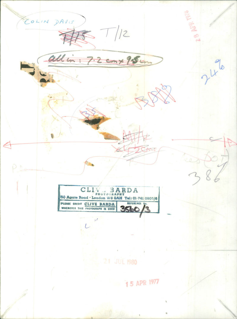 Colin Davis - Vintage Photograph