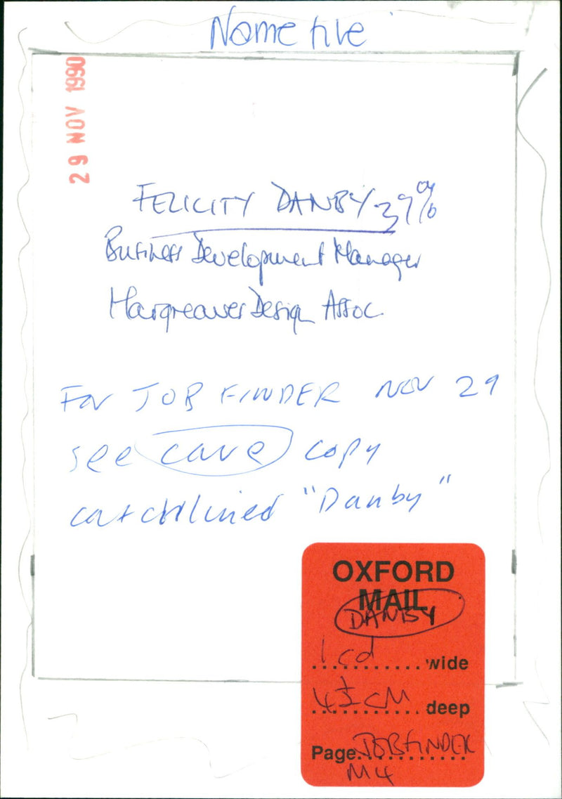 Felicity Danby - Vintage Photograph