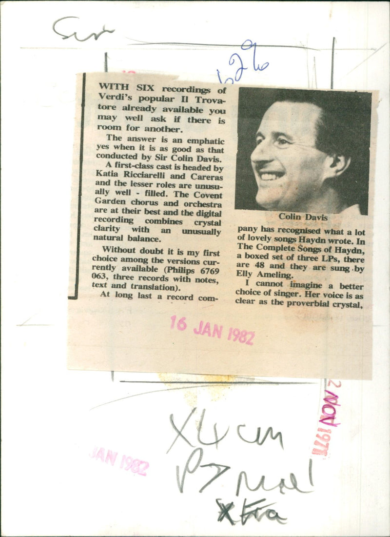 Colin Davis - Vintage Photograph