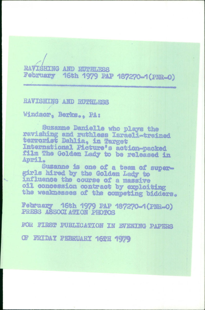 Suzanne Danielle - Vintage Photograph