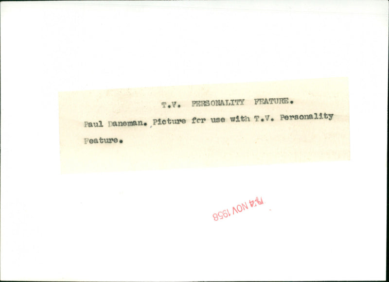 Paul Daneman - Vintage Photograph