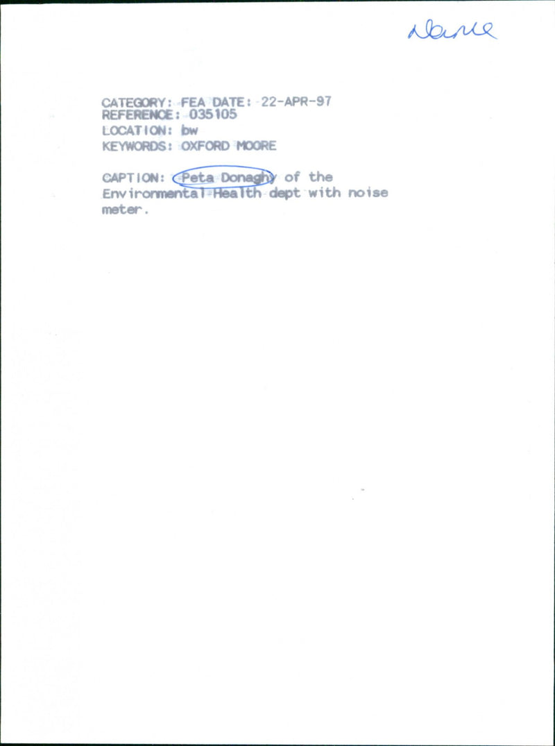 Peta Donaghy - Vintage Photograph