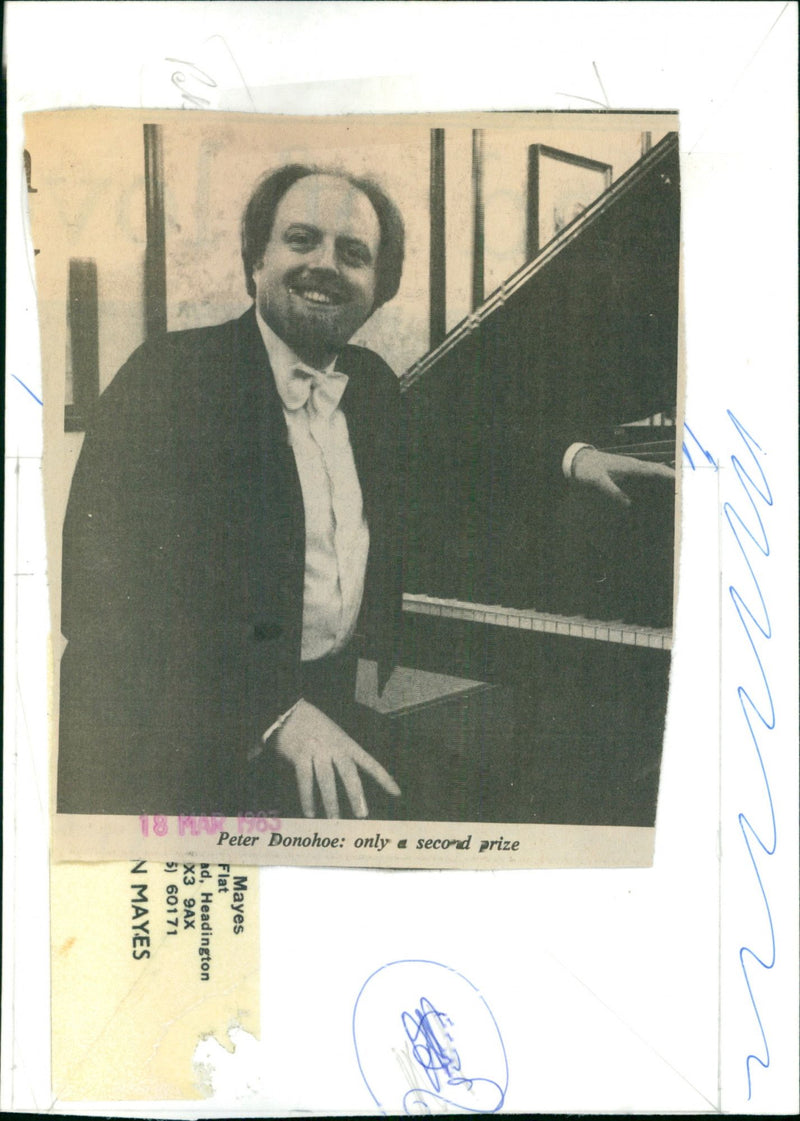 Peter Donohoe - Vintage Photograph