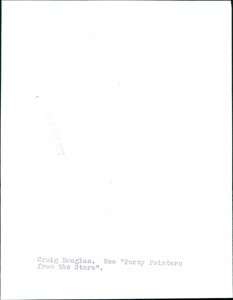 Model Craig Douglas posing in a studio - Vintage Photograph