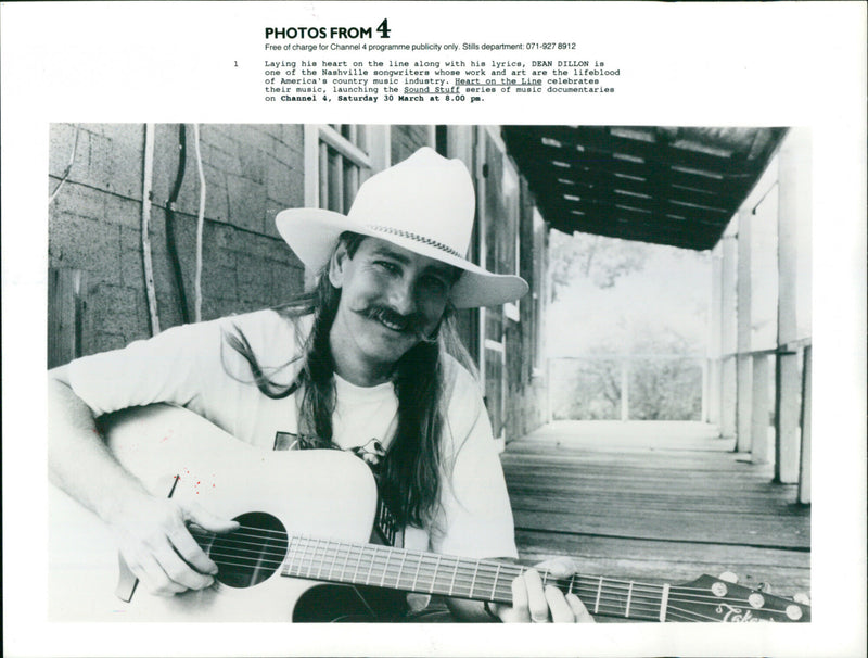 Songwriter Dean Dillon lays his heart on the line with his lyrics. - Vintage Photograph