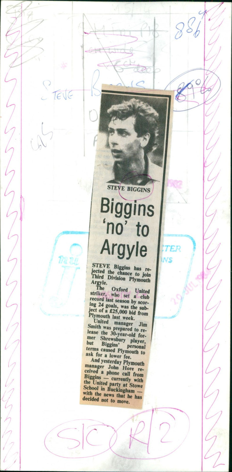Steve Biggins - Vintage Photograph