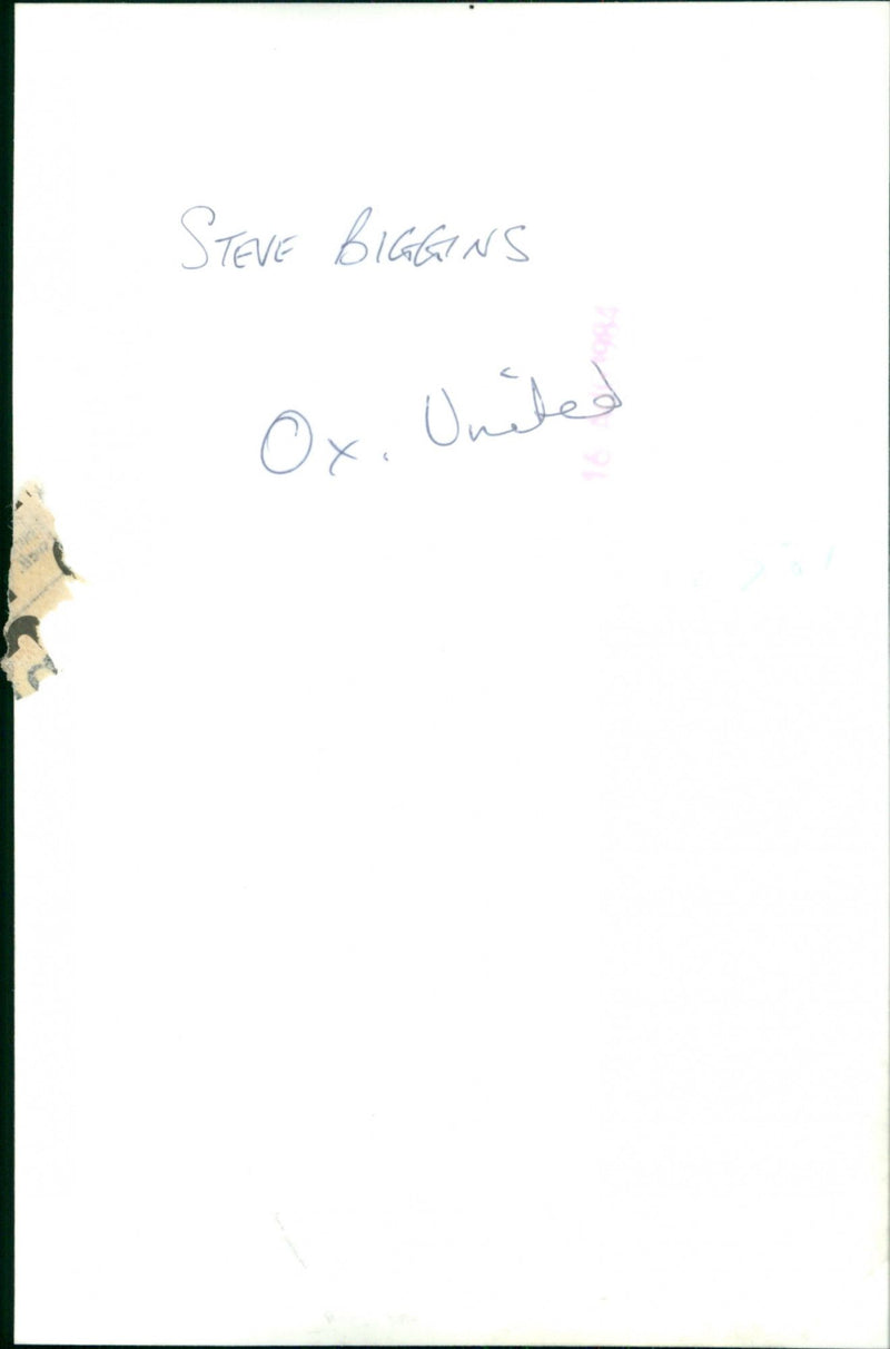 Steve Biggins - Vintage Photograph