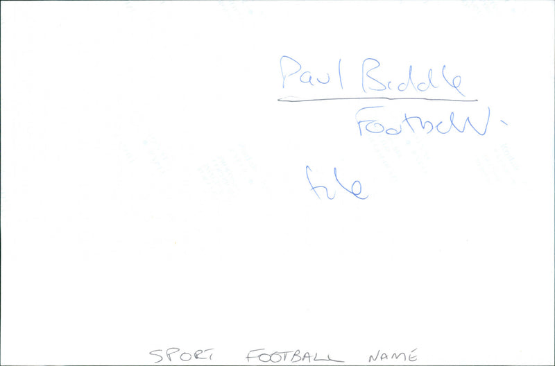 Paul Biddle - Vintage Photograph