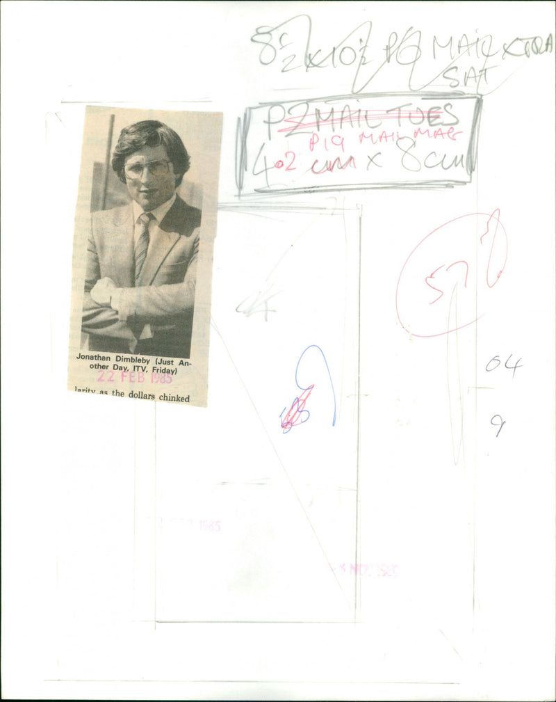 Jonathan Dimbleby filming an episode of Just Another Day in Manchester. - Vintage Photograph