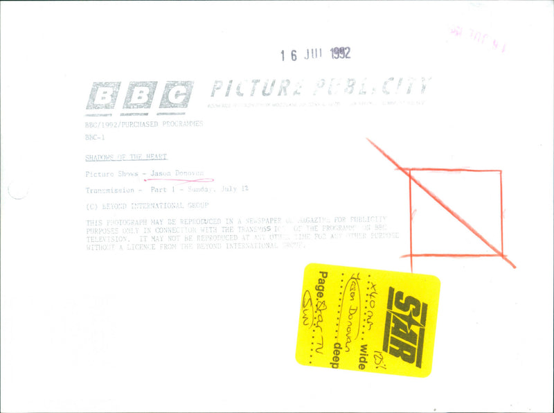 Jason Donovan - Vintage Photograph