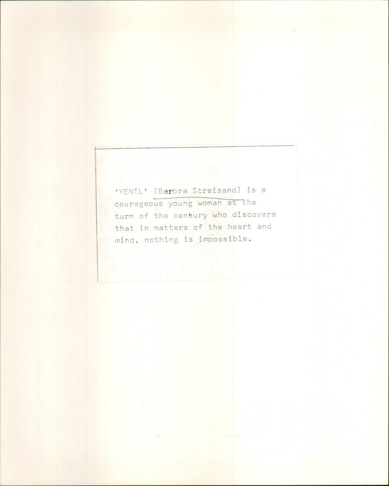 Barbra Streisand - Vintage Photograph