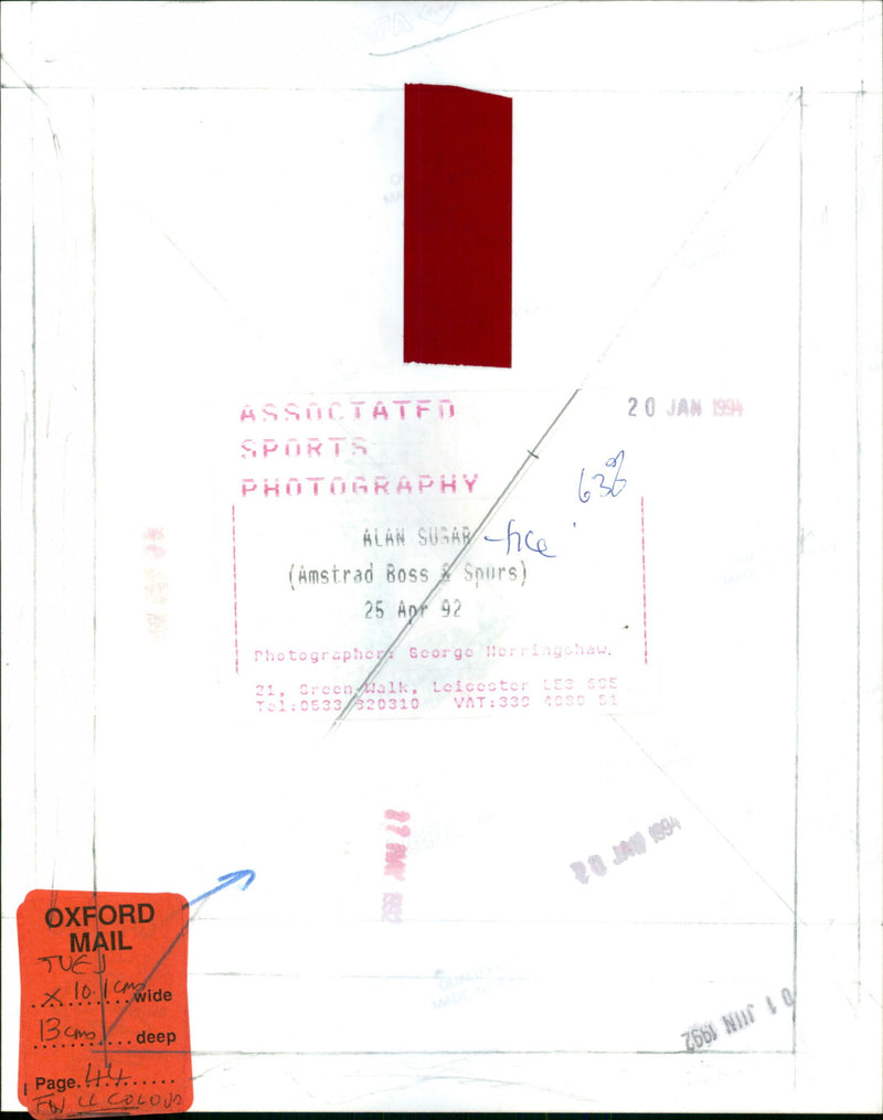 Alan Sugar - Vintage Photograph