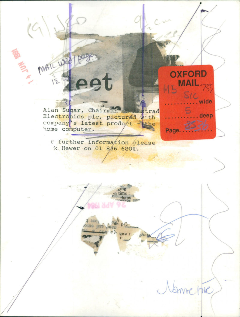 Alan Sugar - Vintage Photograph