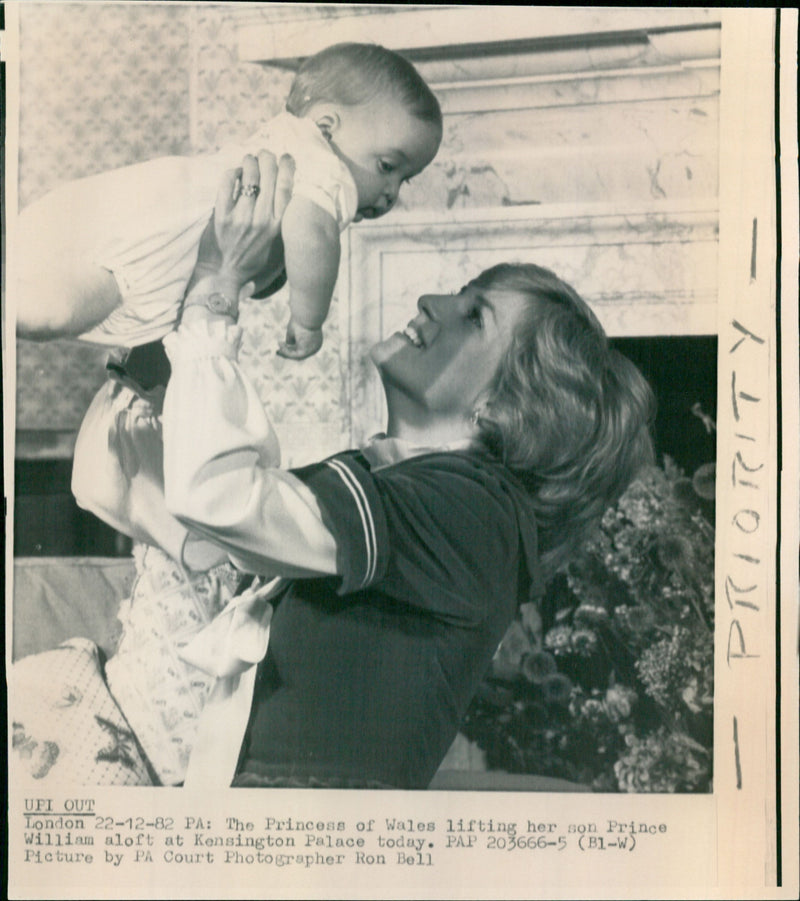 Prince William and Princess Diana - Vintage Photograph