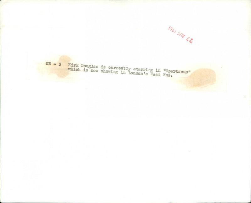 Kirk Douglas - Vintage Photograph