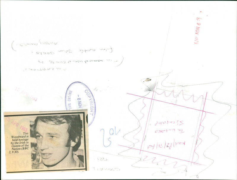 Tim Woodward being held hostage in the BBC film Guests of the Nation. - Vintage Photograph