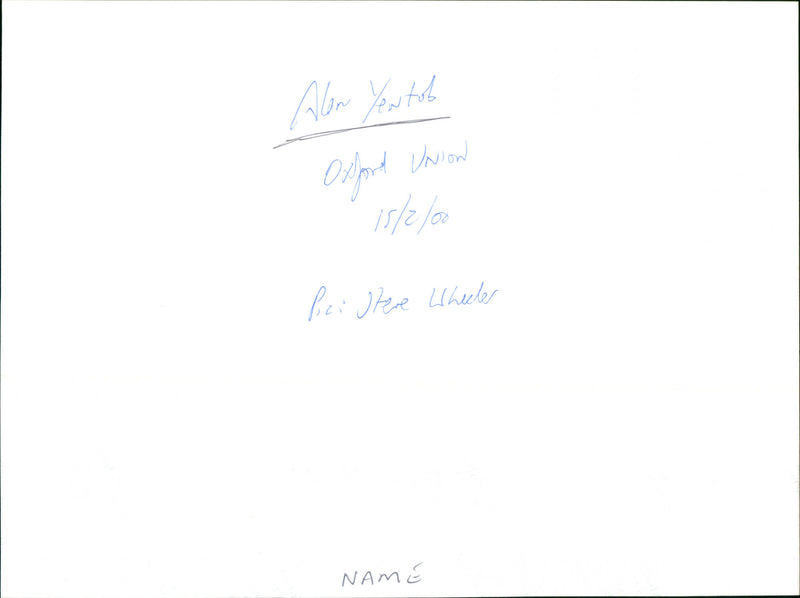 Alan Yentob - Vintage Photograph