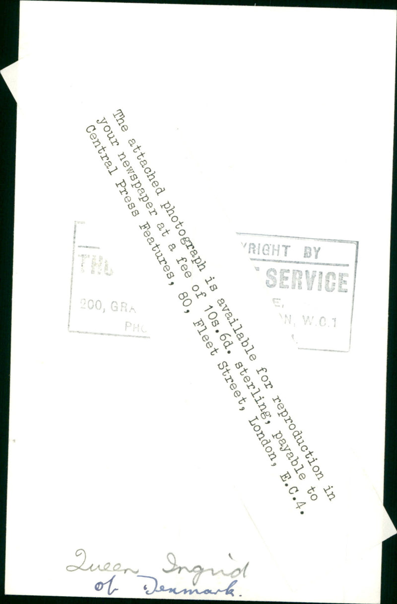 Queen Ingrid of Denmark - Vintage Photograph