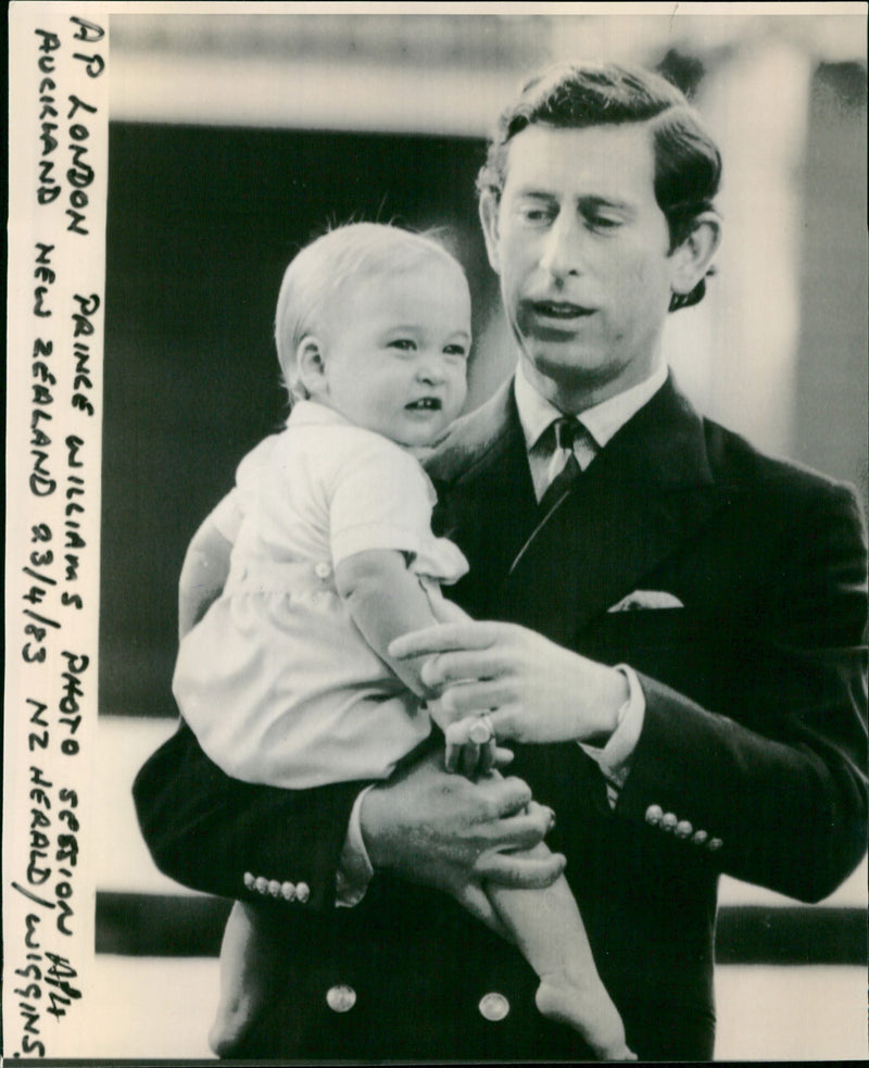 Prince William and Prince Charles - Vintage Photograph
