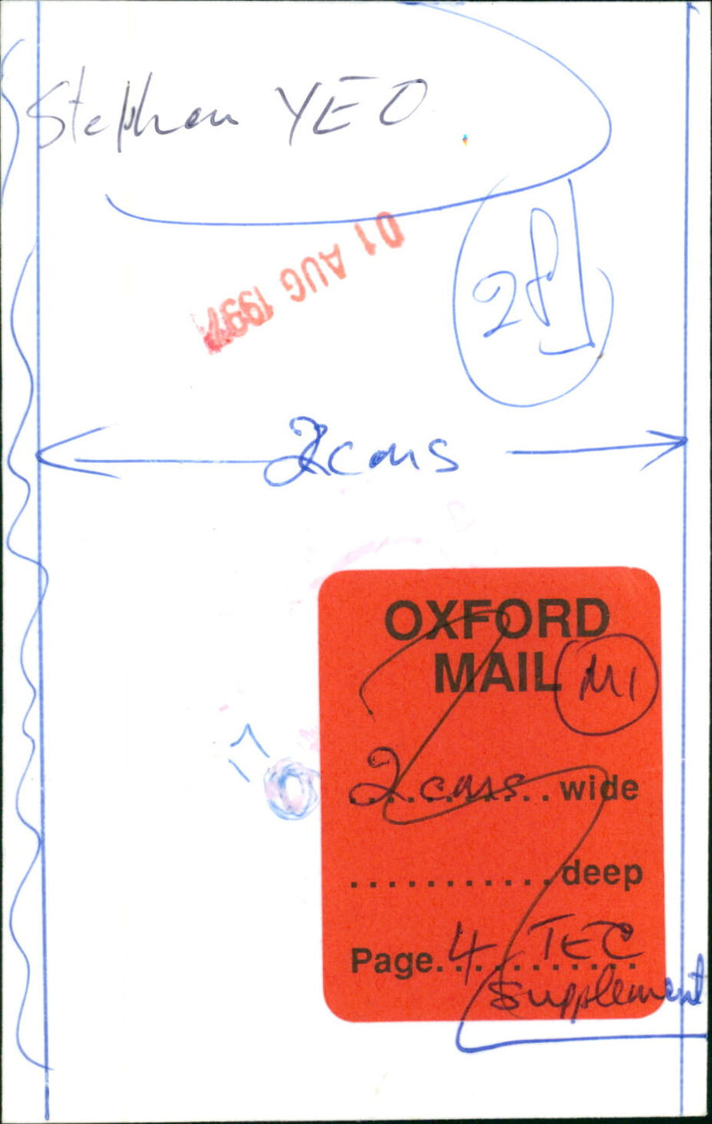 Stephen Yeo - Vintage Photograph