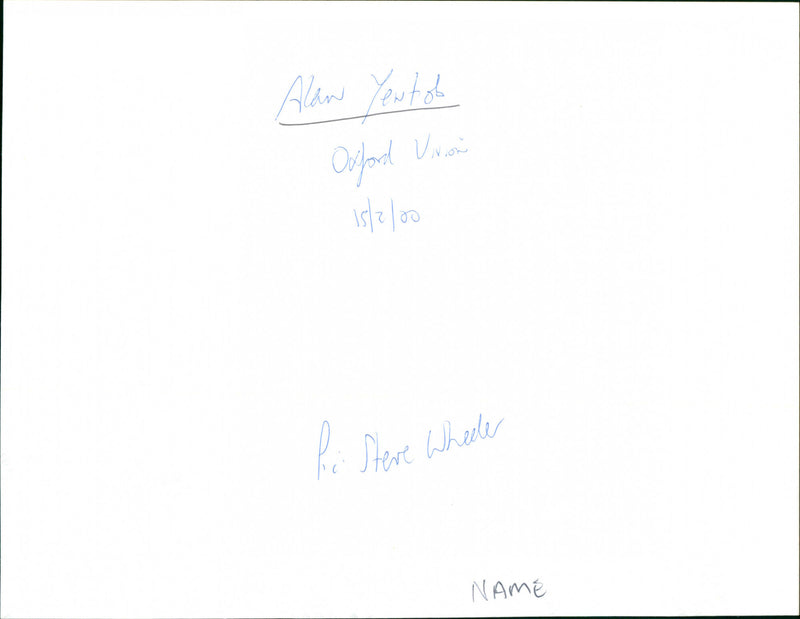 Alan Yentob - Vintage Photograph