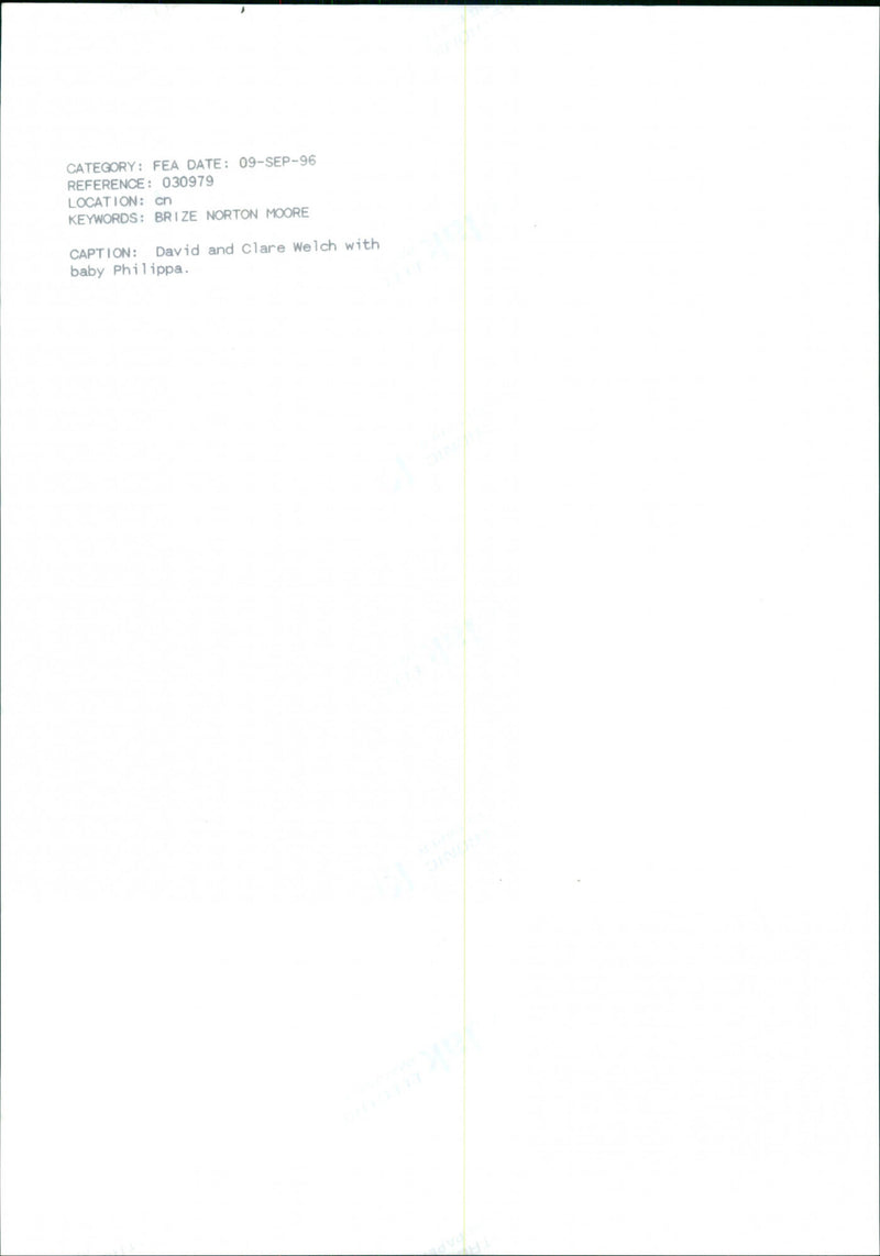 David, Clare, baby Philippa - Vintage Photograph