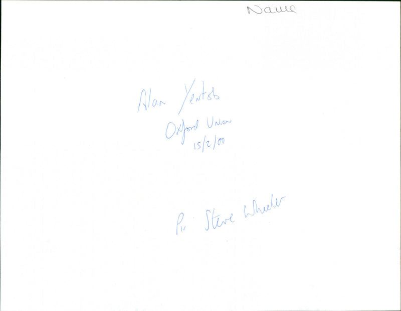 Alan Yentob - Vintage Photograph