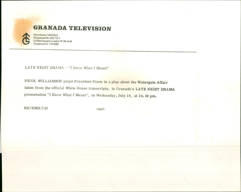 Nicol Williamson - Vintage Photograph