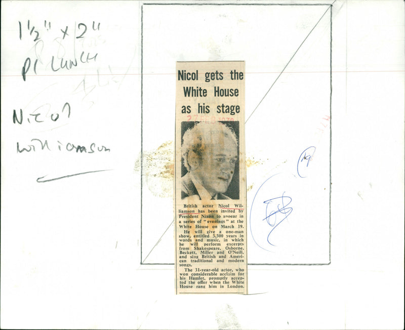 Nicol Williamson - Vintage Photograph