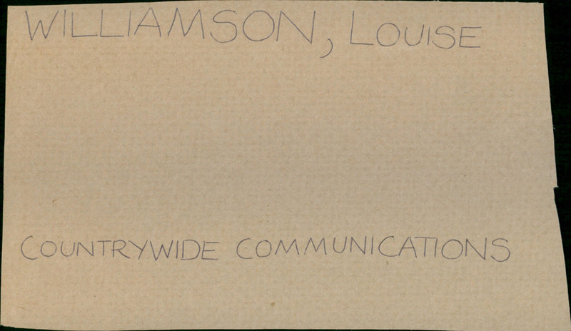 Louise Williamson - Vintage Photograph