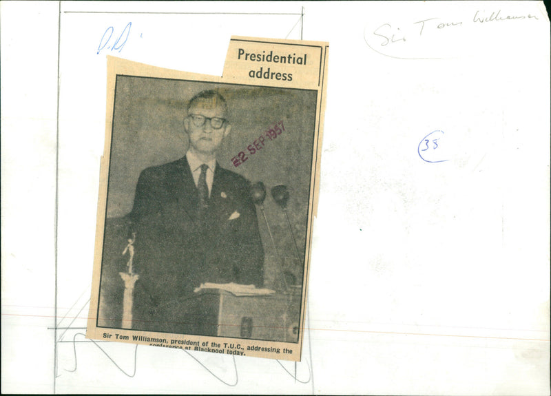 Sir Tom Williamson - Vintage Photograph