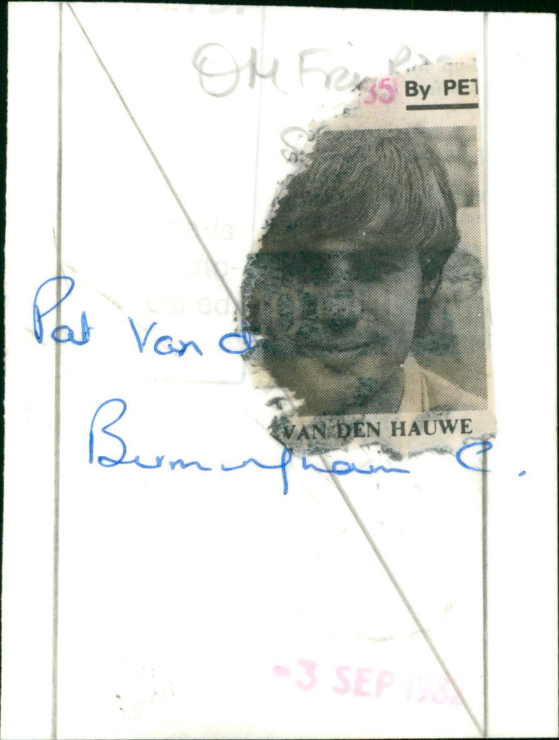 Pat Van Den Hauwe - Vintage Photograph