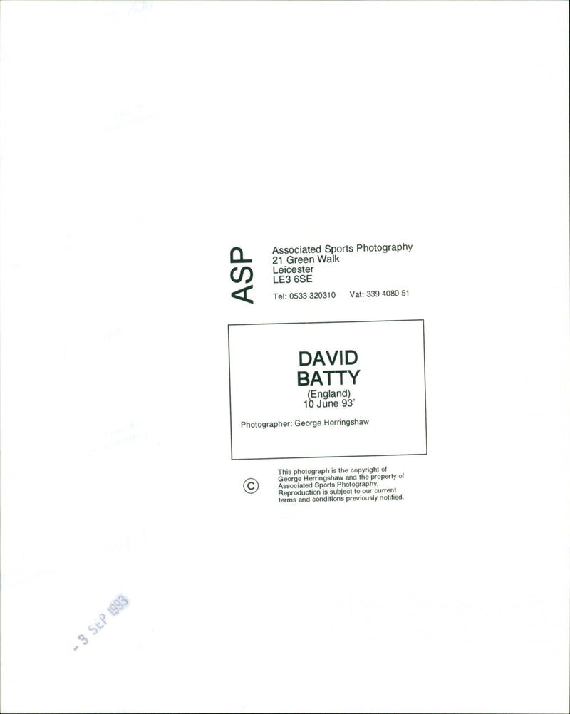 David Batty - Vintage Photograph