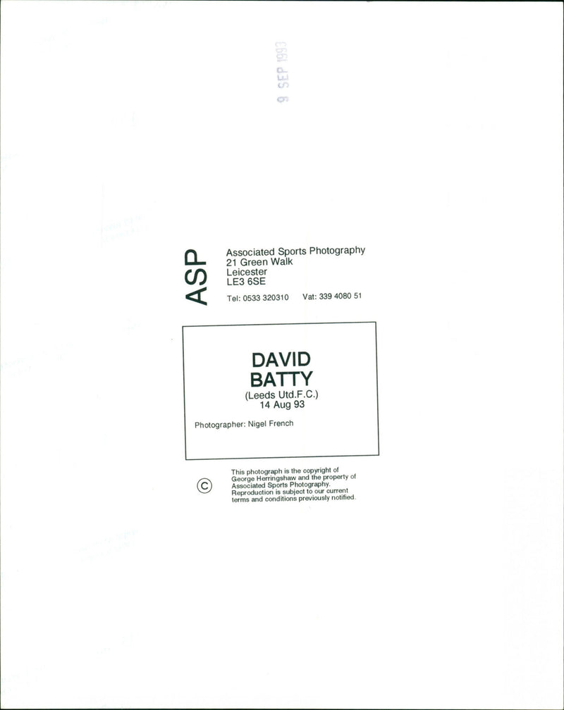 David Batty - Vintage Photograph