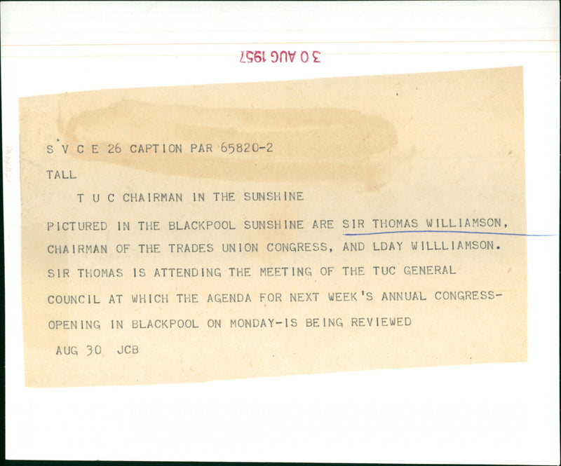 Sir Thomas Williamson - Vintage Photograph