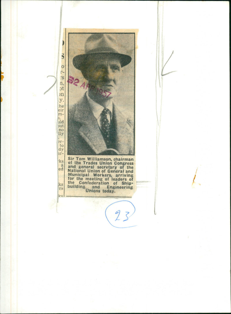 Sir Tom Williamson - Vintage Photograph