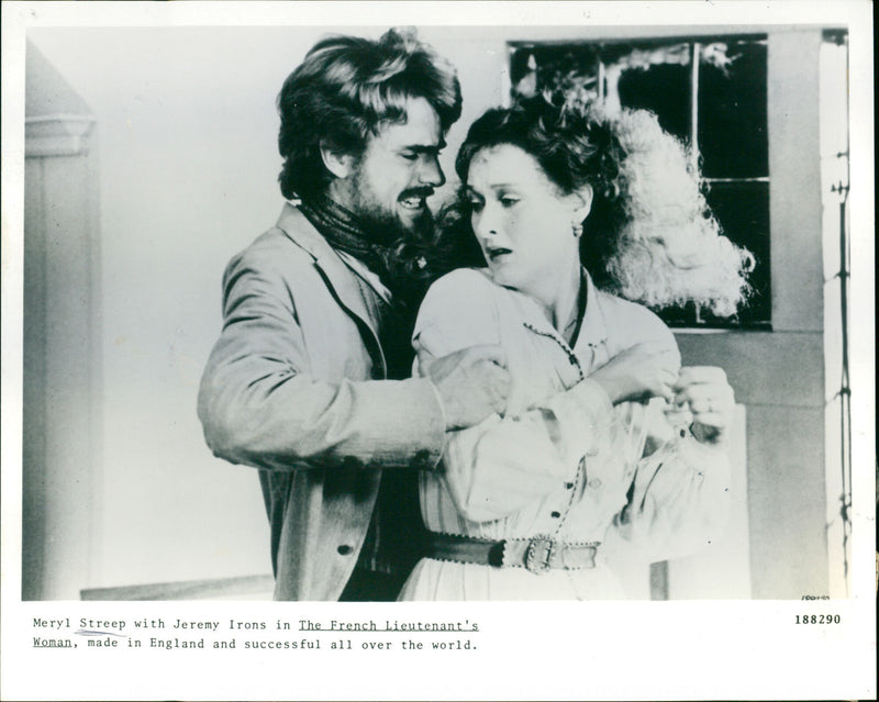 Meryl Streep and Jeremy Irons in the film, The French Lieutenant's Woman. - Vintage Photograph