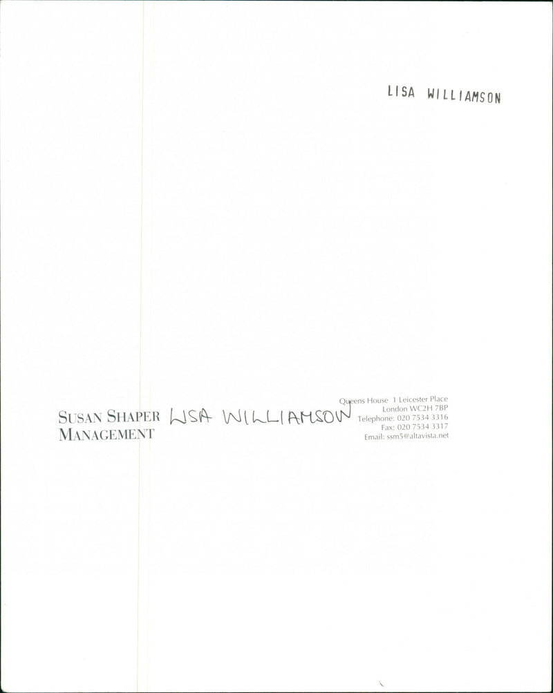 Williamson Lisa - Vintage Photograph