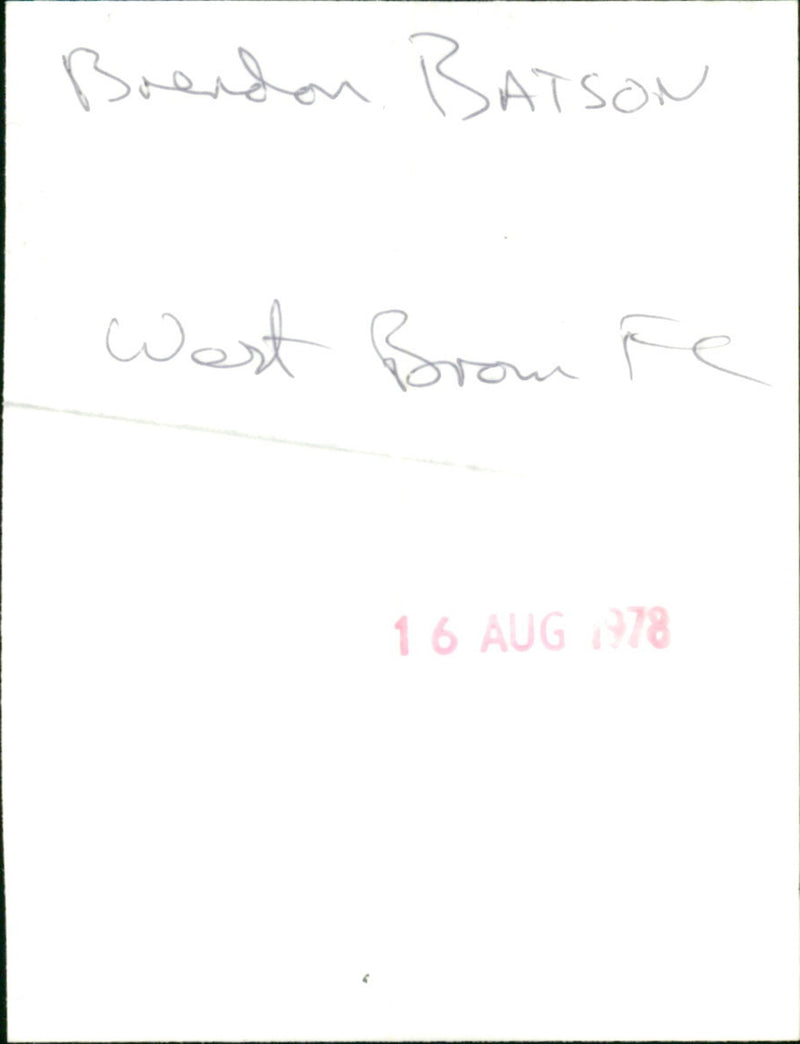 Brendon Batson - Vintage Photograph