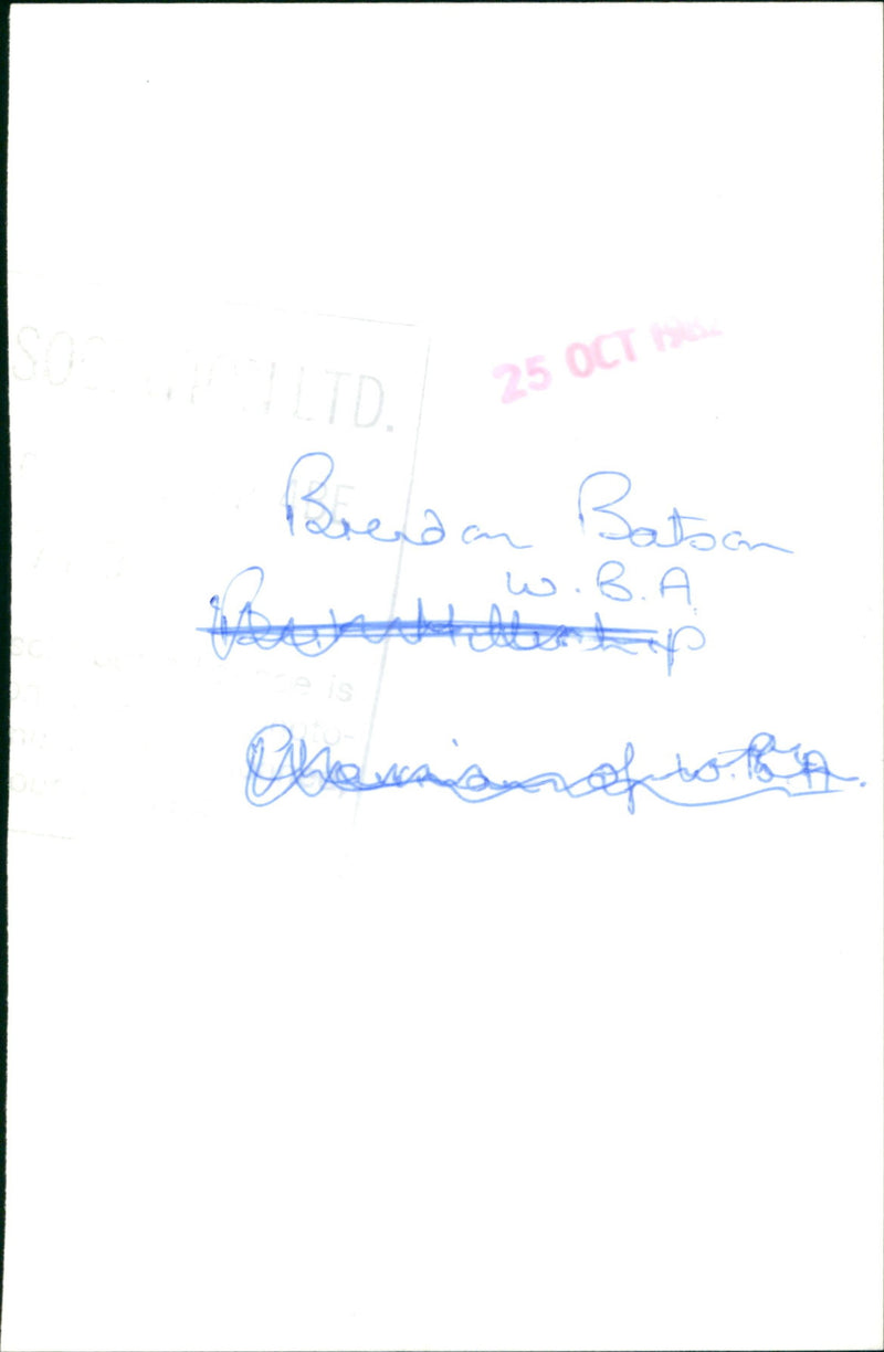 Brendon Batson - Vintage Photograph