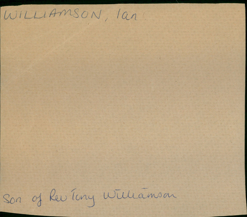 Ian Williamson - Vintage Photograph